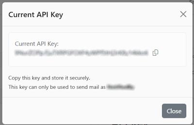 Display API key